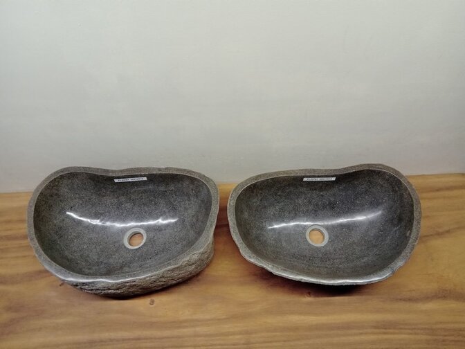 2 waskommen uit 1 steen - 50x32x15cm - FL23781