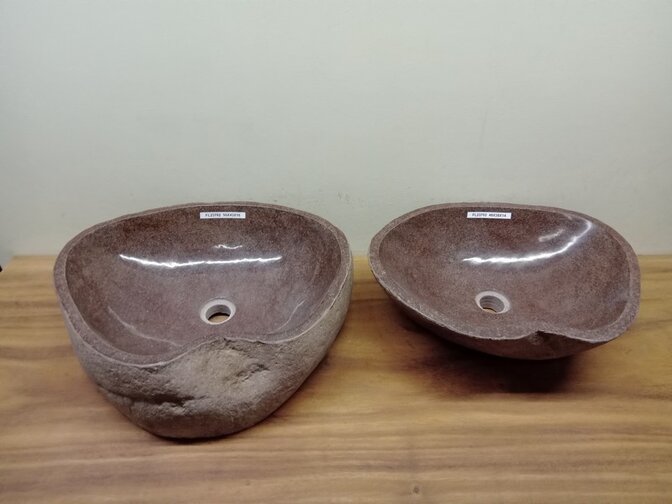 2 waskommen uit 1 steen - 50x43x15cm - FL23782