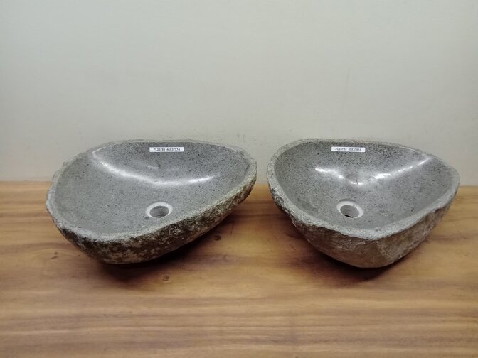 2 waskommen uit 1 steen - 46x37x15cm - FL23783