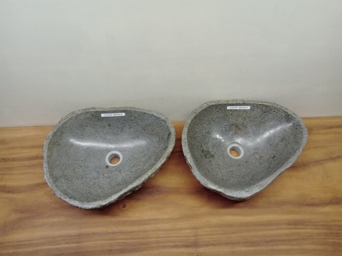2 waskommen uit 1 steen - 46x37x15cm - FL23783