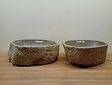 2 waskommen uit 1 steen - 45x35x15cm - FL23784
