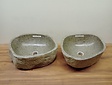 2 waskommen uit 1 steen - 45x35x15cm - FL23784