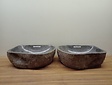 2 waskommen uit 1 steen - 47x34x15cm - FL23785