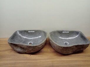 2 waskommen uit 1 steen - 47x34x15cm - FL23785
