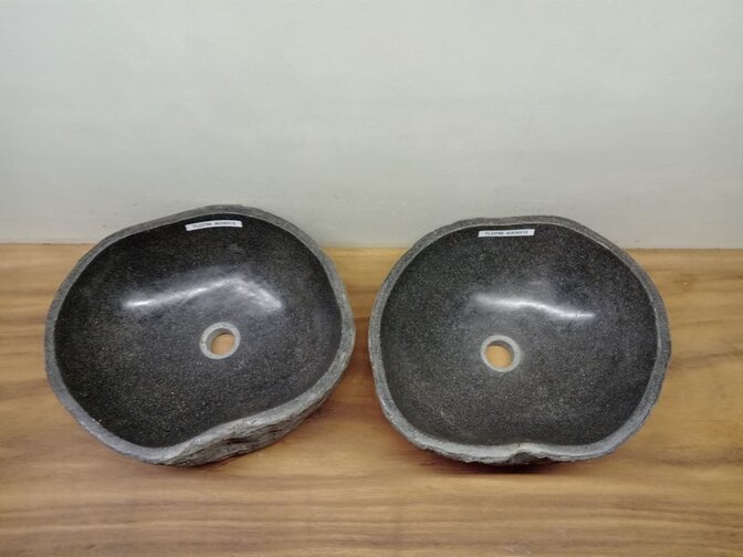 2 waskommen uit 1 steen - 46x40x15cm - FL23786