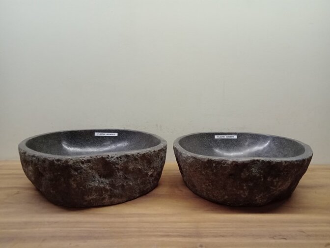 2 waskommen uit 1 steen - 46x40x15cm - FL23786