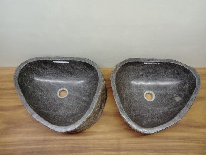 2 waskommen uit 1 steen - 49x41x15cm - FL23787