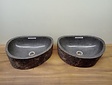 2 waskommen uit 1 steen - 49x33x15cm - FL23788