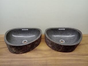 2 waskommen uit 1 steen - 49x33x15cm - FL23788