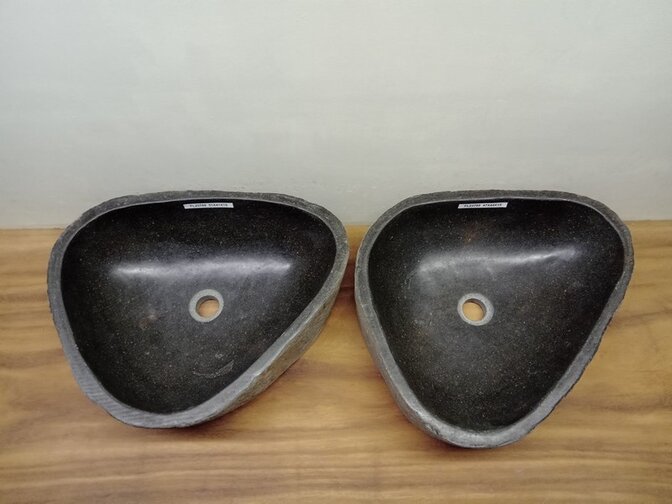 2 waskommen uit 1 steen - 51x41x15cm - FL23789