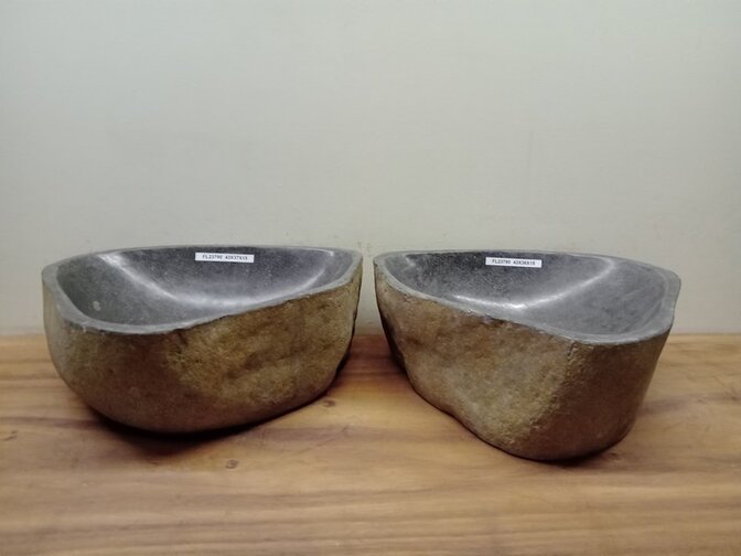 2 waskommen uit 1 steen - 43x37x15cm - FL23790