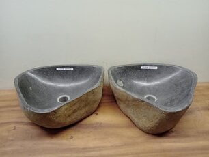 2 waskommen uit 1 steen - 43x37x15cm - FL23790