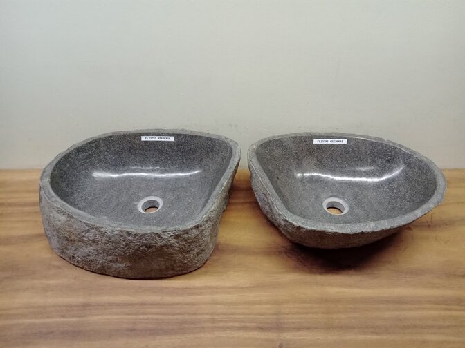 2 waskommen uit 1 steen - 45x36x15cm - FL23791