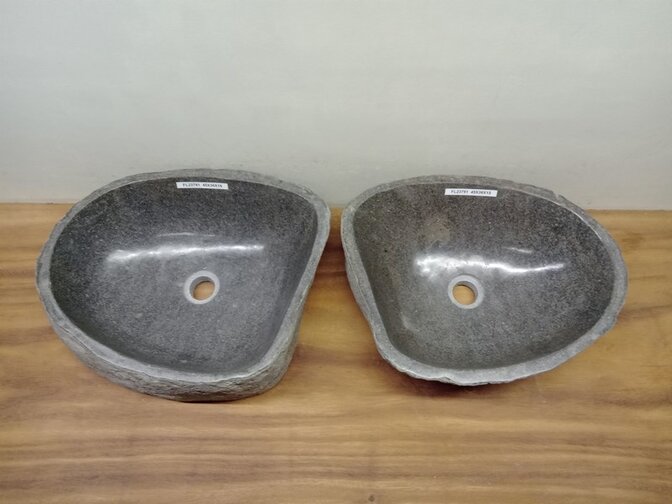 2 waskommen uit 1 steen - 45x36x15cm - FL23791