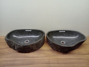 2 waskommen uit 1 steen - 53x35x15cm - FL23793