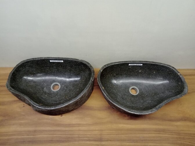2 waskommen uit 1 steen - 53x35x15cm - FL23793