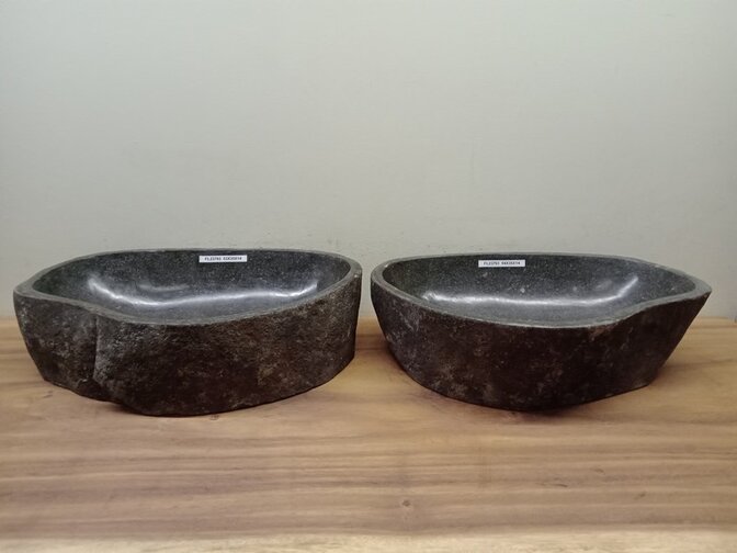 2 waskommen uit 1 steen - 53x35x15cm - FL23793