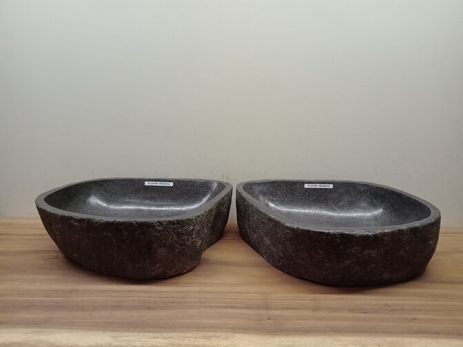 2 waskommen uit 1 steen - 47x41x15cm - FL23794