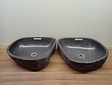 2 waskommen uit 1 steen - 47x41x15cm - FL23794