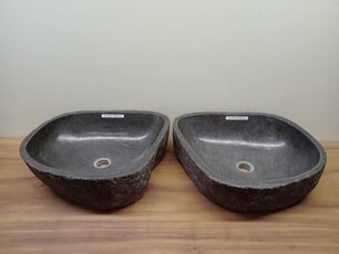 2 waskommen uit 1 steen - 47x41x15cm - FL23794