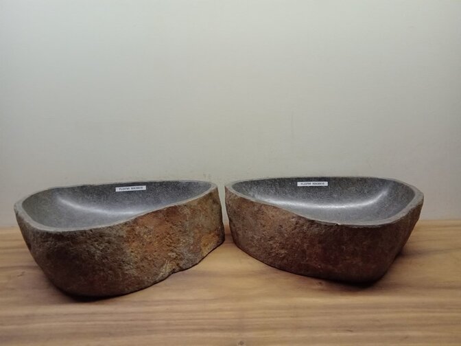 2 waskommen uit 1 steen - 50x39x15cm - FL23795