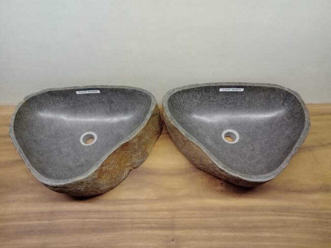 2 waskommen uit 1 steen - 50x39x15cm - FL23795