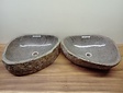 2 waskommen uit 1 steen - 51x43x15cm - FL23796