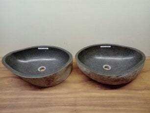 2 waskommen uit 1 steen - 54x38x15cm - FL23797