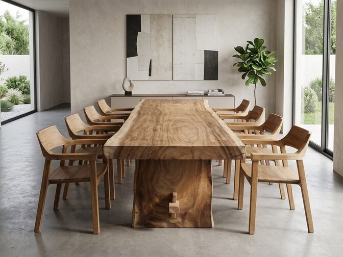 Boomtafel hardhout Suar 340cm