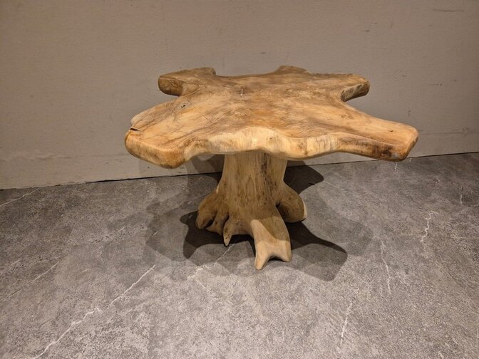 Salontafel van wortelhout 80x80x50cm - SR2569-02