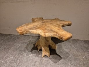 Salontafel van wortelhout 80x80x50cm - SR2569-02