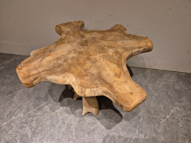 Salontafel van wortelhout 80x80x50cm - SR2569-02