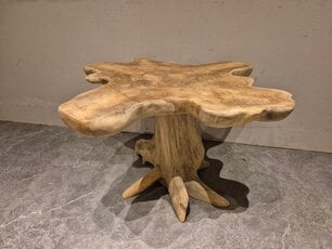 Salontafel van wortelhout 80x80x50cm - SR2569-03