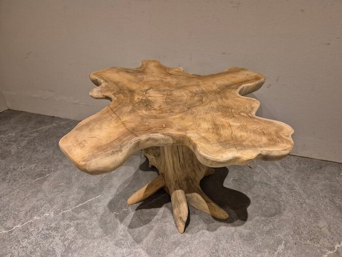 Salontafel van wortelhout 80x80x50cm - SR2569-03