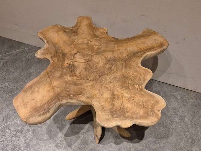 Salontafel van wortelhout 80x80x50cm - SR2569-03
