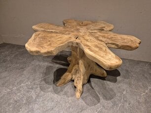 Salontafel van wortelhout 90x90x50cm - SR2569-05