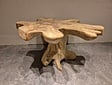 Salontafel van wortelhout 90x90x50cm - SR2569-07