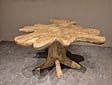 Salontafel van wortelhout 90x90x50cm - SR2569-08