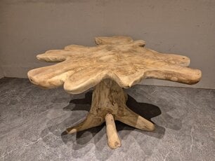 Salontafel van wortelhout 90x90x50cm - SR2569-08