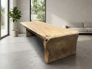 Boomstamtafel L met 1 vaste poot 115/120x310cm
