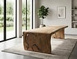 Boomstamtafel L met 1 vaste poot 110/120x325cm