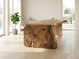 Boomstamtafel L met 1 vaste poot 90/100x210cm
