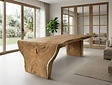 Boomstamtafel L met 1 vaste poot 115/125x235cm