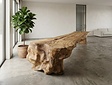 Boomstamtafel L met 1 vaste poot 100/140x450cm
