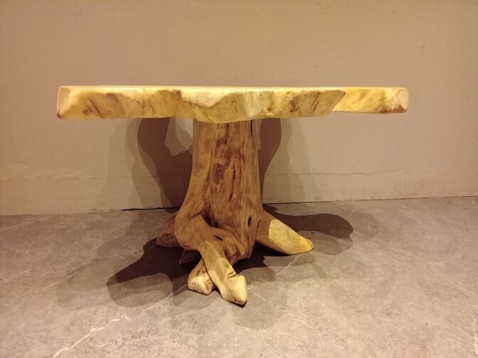Salontafel van wortelhout 80x85x46cm - SR2569-11