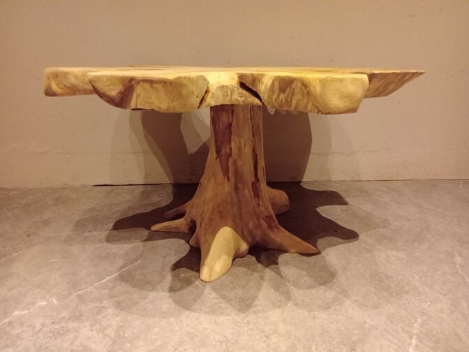 Salontafel van wortelhout 75x85x45cm - SR2569-13