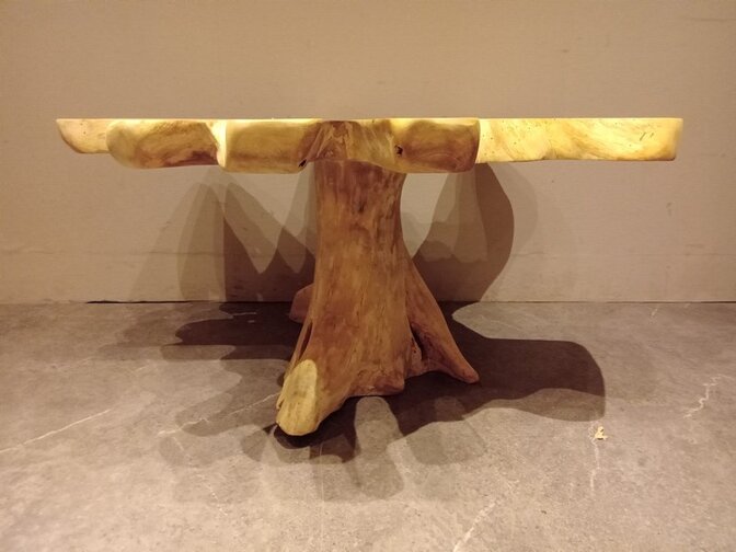Salontafel van wortelhout 80x95x45cm - SR2569-16