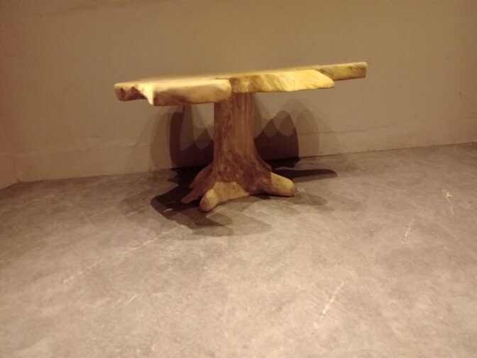 Salontafel van wortelhout 85x90x45cm - SR2569-19