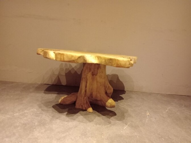 Salontafel van wortelhout 85x95x45cm - SR2569-22