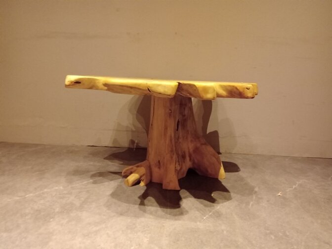 Salontafel van wortelhout 80x95x50cm - SR2569-28